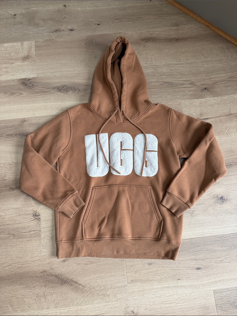 UGG Women’s Brown Pullover Hoodie with White Logo